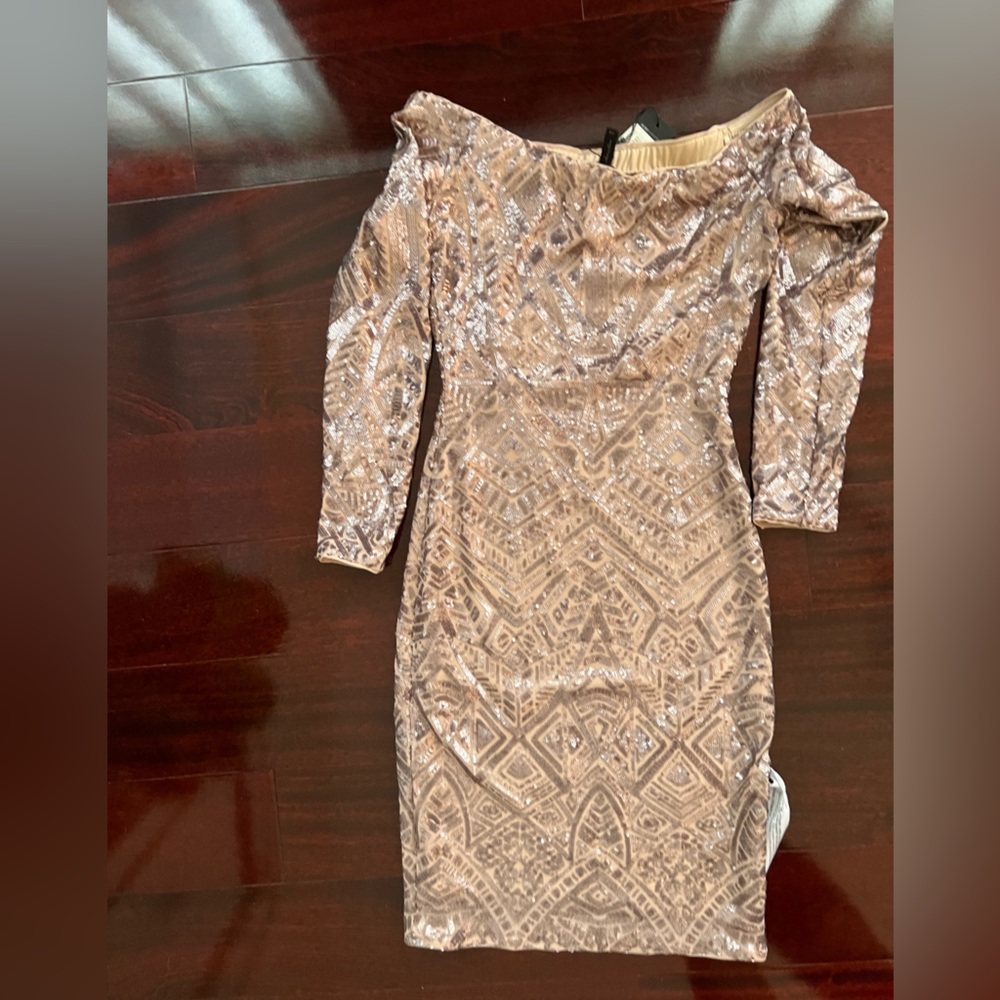 bcbgmaxazria sequin dress, brand new with tags on.